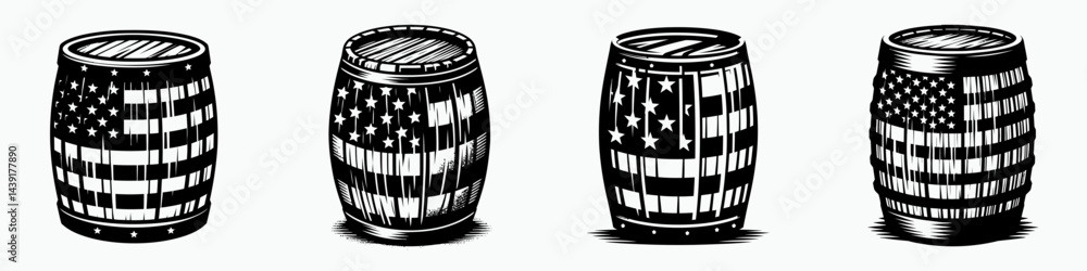 The Wooden Barrel. Symbol Vector Clip art. Rustic cask vintage storage container wine aging vessel cellar staple. The Wooden Barrel. Symbol Vector Clip art. Rustic cask vintage storage container wine aging vessel cellar staple.
