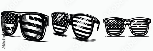 The Sunglasses. Symbol Vector Clip art. Eyewear lens sun protector eye accessory vision safeguard optical tool.