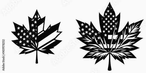 The maple leave. Symbol Vector Clip art. Crimson foliage part autumnal botany scenic foliage arboreal icon.
