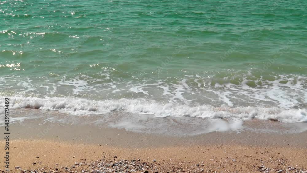 waves on the summer beach waves on the summer beach