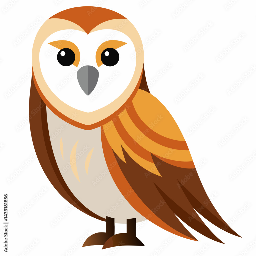 Naklejka premium owl on white background