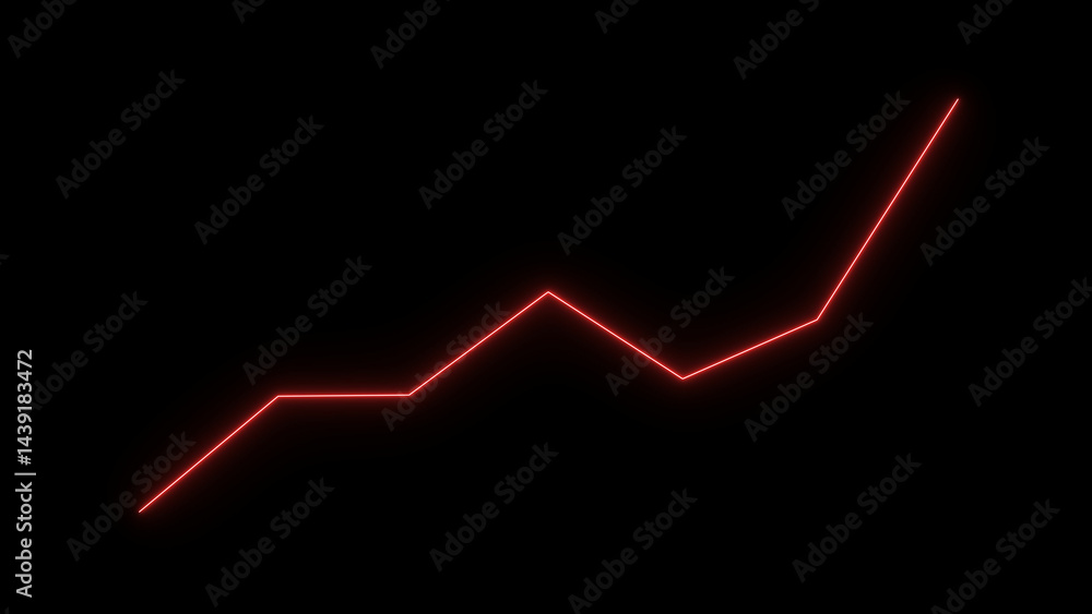 Market recovery concept illustration. business graph chart upward trend. and black background 4k illustration. Market recovery concept illustration. business graph chart upward trend. and black background 4k illustration.