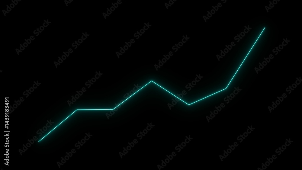 Market recovery concept illustration. business graph chart upward trend. and black background 4k illustration. Market recovery concept illustration. business graph chart upward trend. and black background 4k illustration.