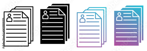 curriculum best icon sheet with line, glyph, gradient multistyle collection of elements for design