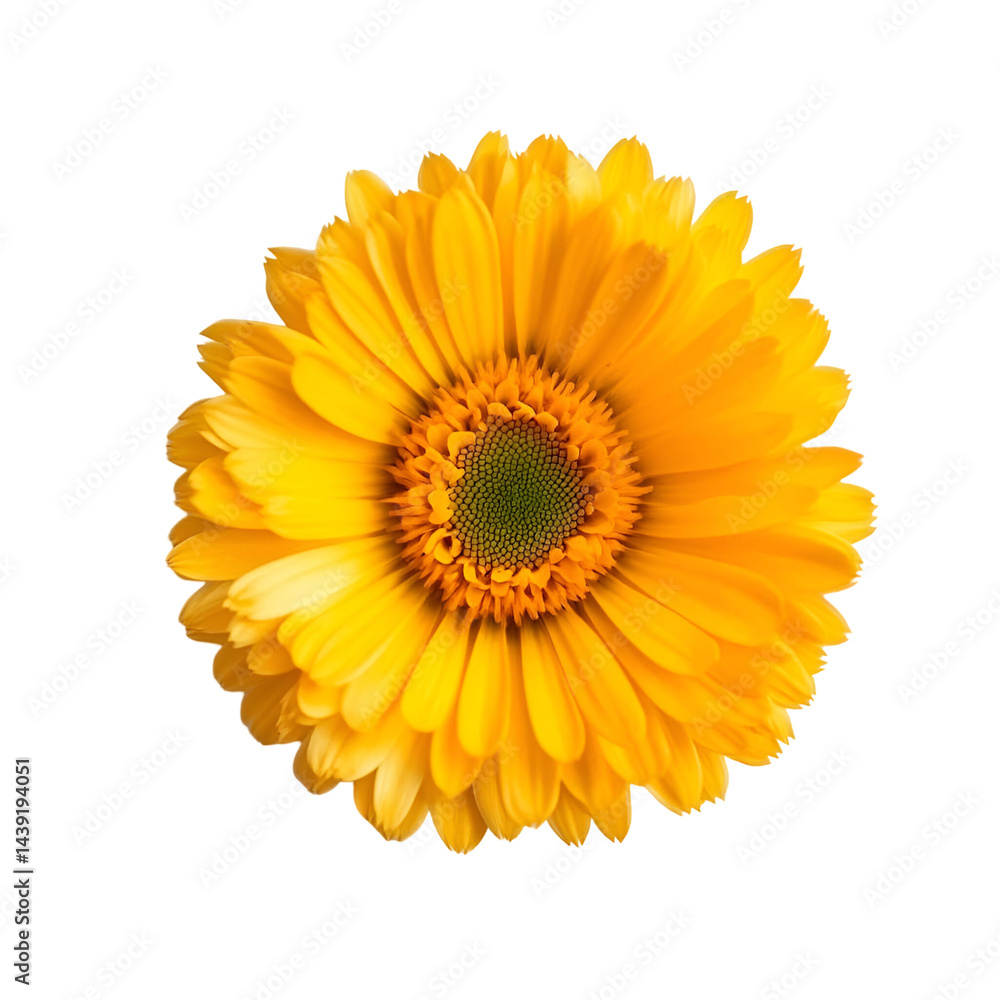 Fototapeta premium Closeup yellow flower against black background