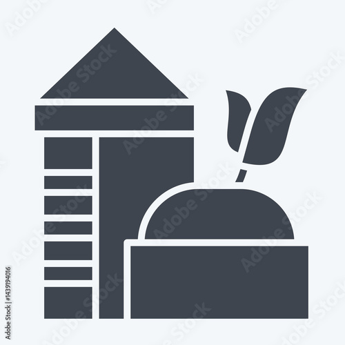 Icon Biogas Stoves. related to Save the World symbol. glyph style. editable