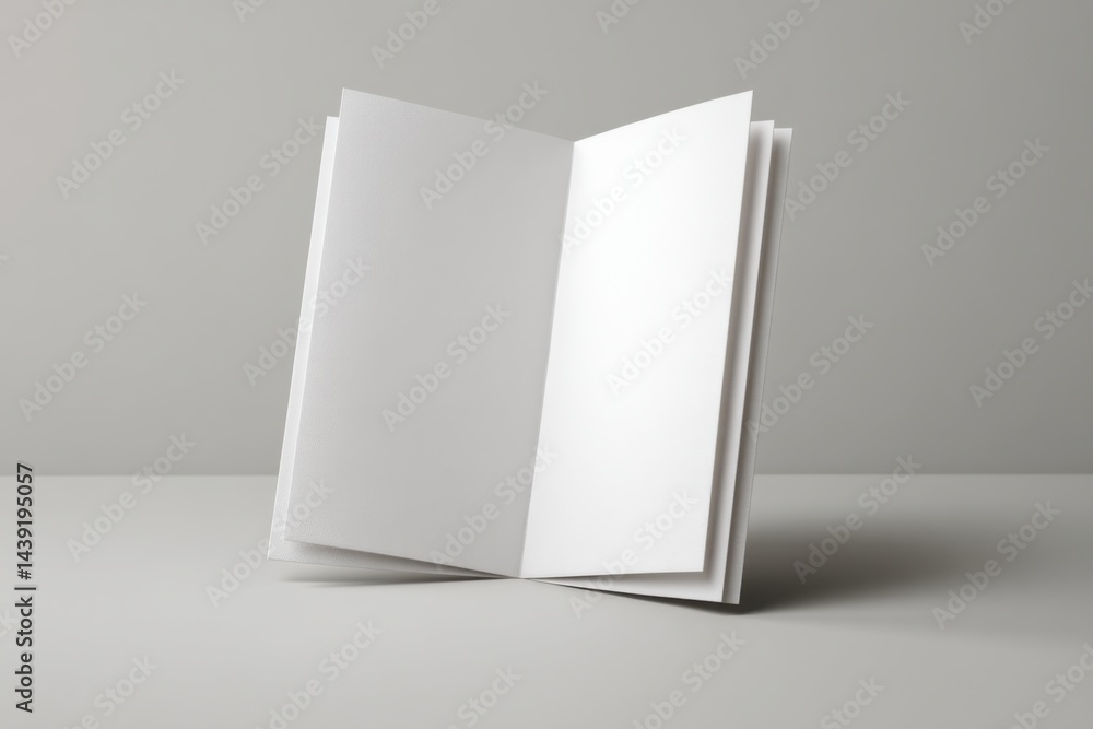 Open blank book on a simple table surface inviting creativity and inspiration for writing or drawing Open blank book on a simple table surface inviting creativity and inspiration for writing or drawing