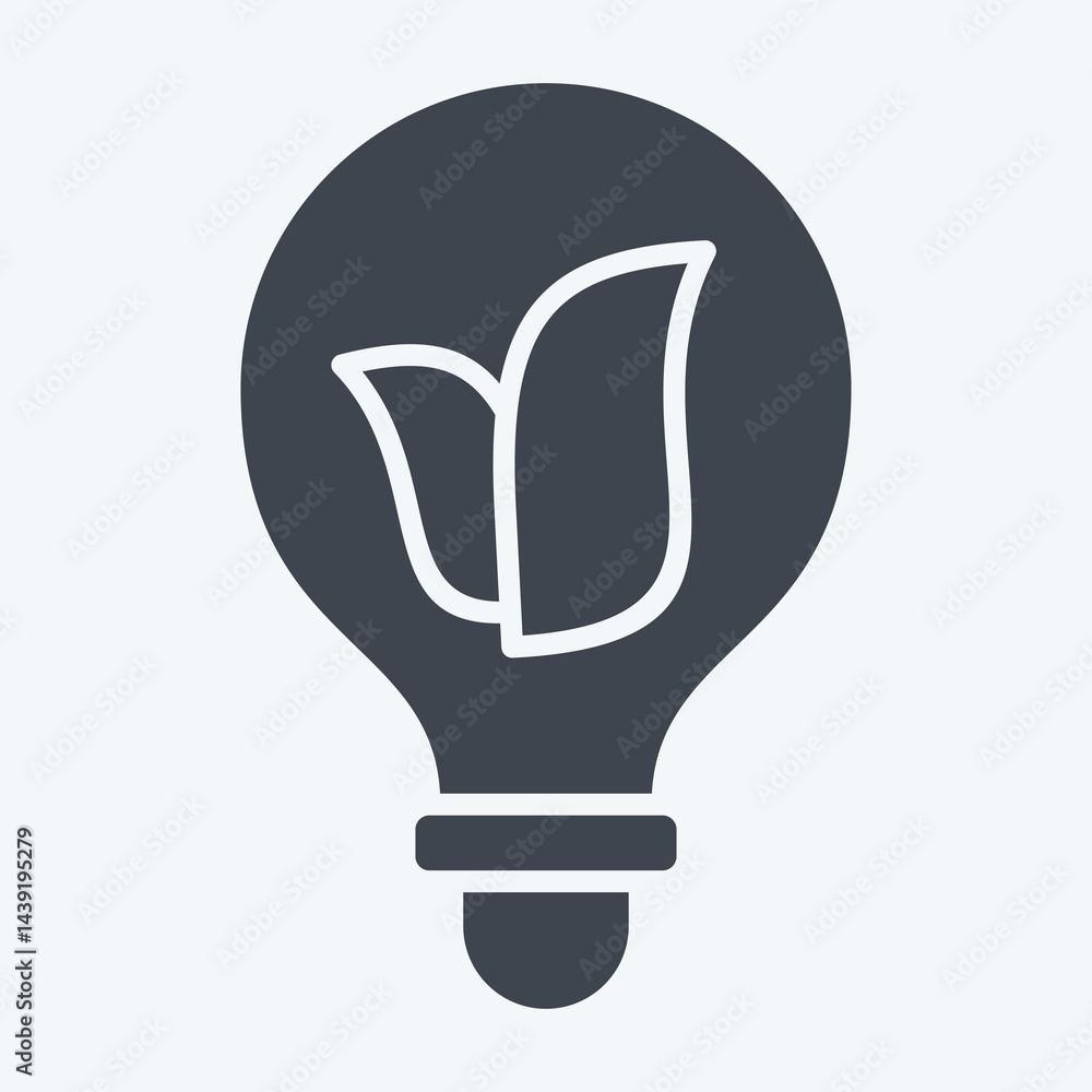 Icon Eco Lamp. related to Save the World symbol. glyph style. editable Icon Eco Lamp. related to Save the World symbol. glyph style. editable