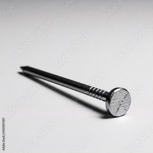 Wallpaper Mural Metal nail on a white background. Close-up. Selective focus. Torontodigital.ca