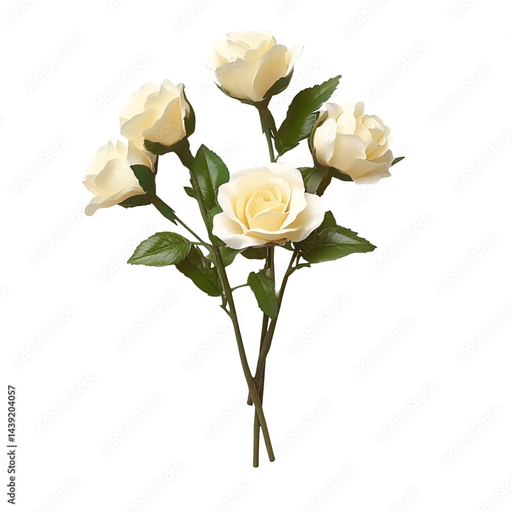 Obraz premium Elegant cream colored flowers bouquet