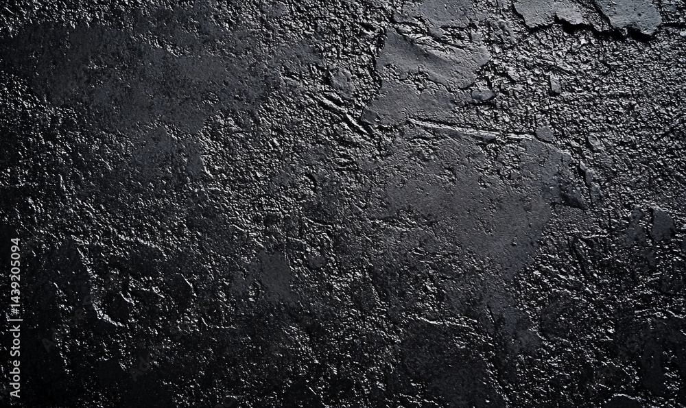 Fototapeta premium Abstract dark texture background with a rugged and shimmering surface