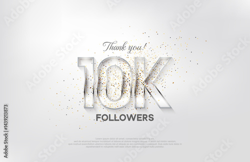 Followers design for the celebration of 10k followers. elegant silver design.