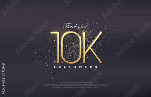 Simple design number 20. Celebration of achieving 10k followers number.