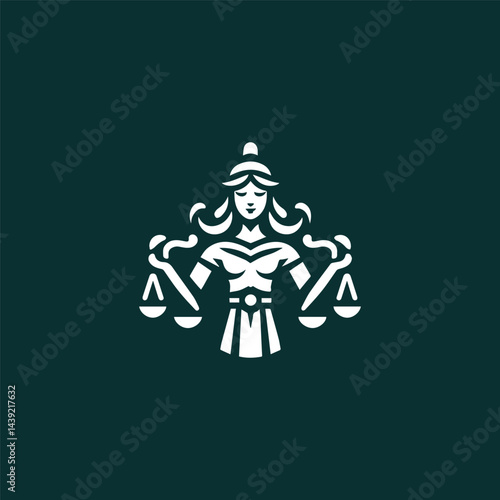 Justice goddess logo