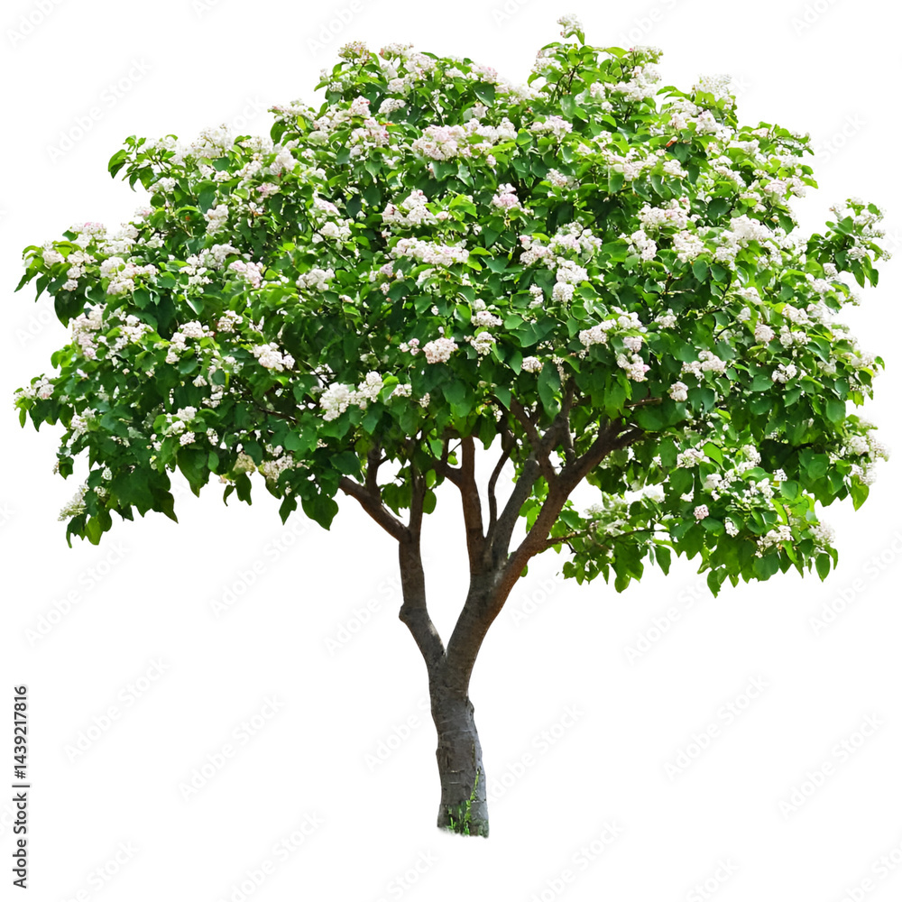 Obraz premium Green tree against dark background image