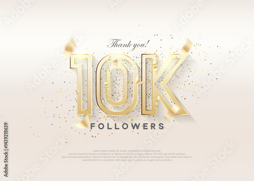 Celebration of reaching 10k followers. with premium luxury design.