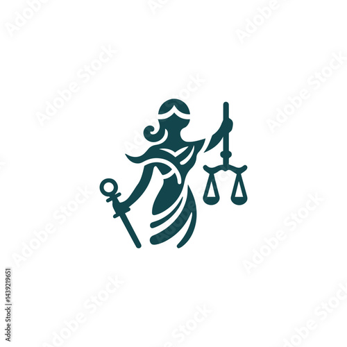 Justice goddess logo
