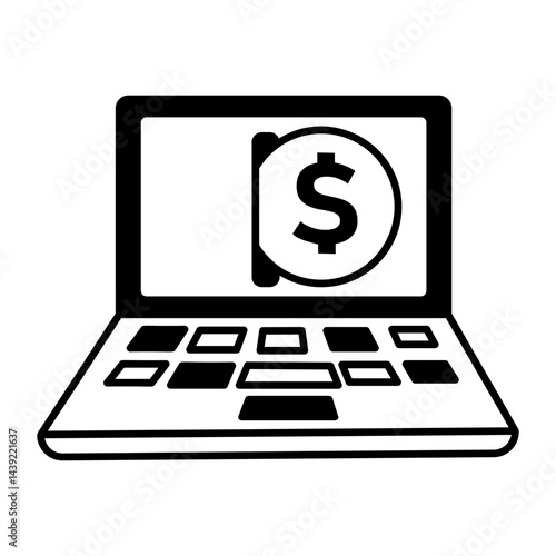 A hand drawn icon showing freelance earning 
