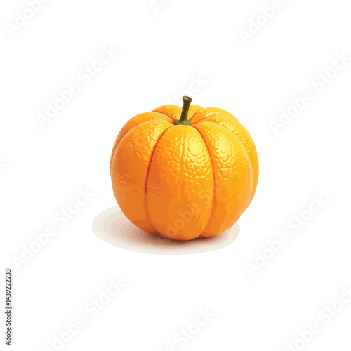 Fresh orange fruit vector image in 3D