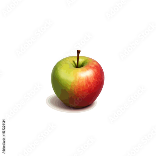 Fresh apple fruit vector image in 3D