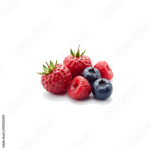 Fresh berries vector image in 3D