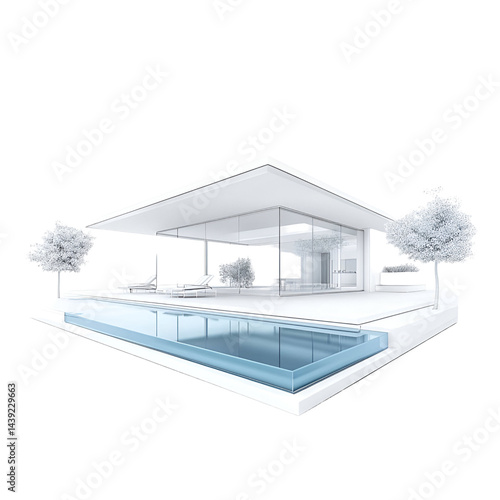 Modern floating home design concept