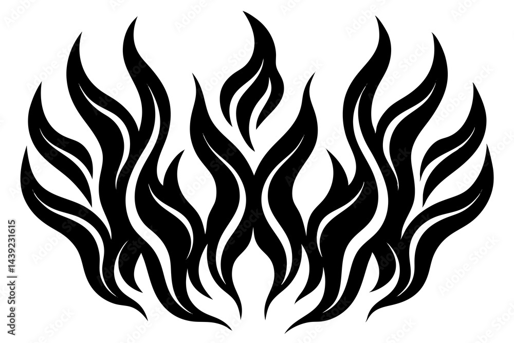 Fiery hot vector flames design illustration: burning orange and yellow blaze symbol Fiery hot vector flames design illustration: burning orange and yellow blaze symbol