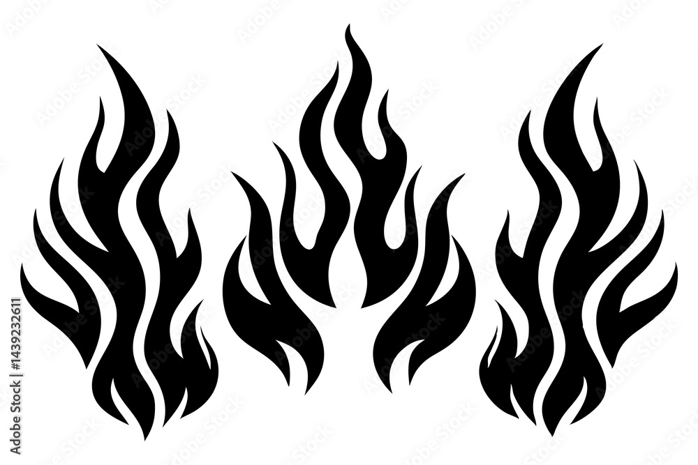 Fiery hot vector flames design illustration: burning orange and yellow blaze symbol Fiery hot vector flames design illustration: burning orange and yellow blaze symbol