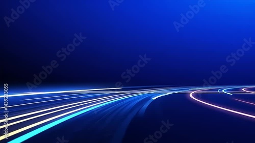 Abstract Digital Highway: A Futuristic Vision of Speed and Progress