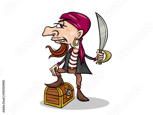 The Pirate With a Sword Treasure and Bad Attitude