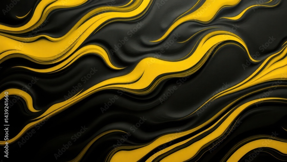 Fototapeta premium black and yellow wave background