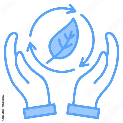 Environmental Ethics Blue Icon