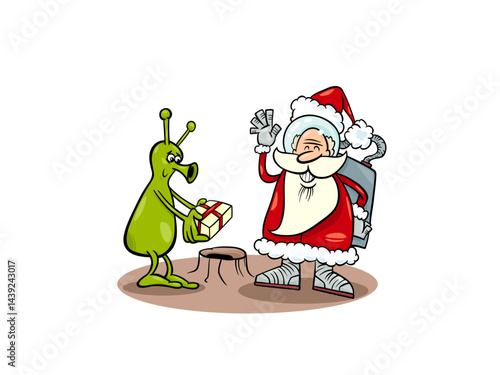 Intergalactic Santa Claus Gift Exchange With a Green Alien