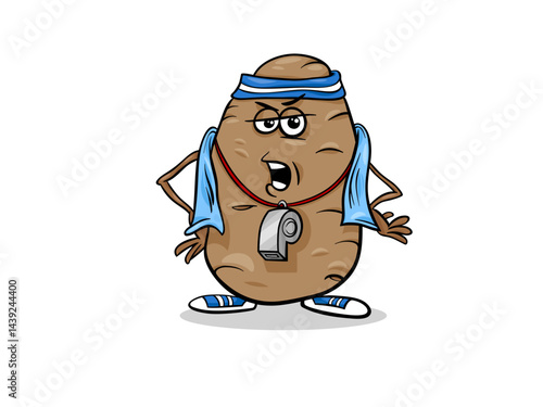 Potato Coach Ready to Yell at You to Do Better