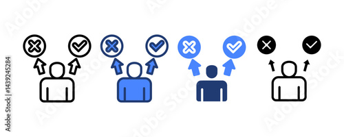 Feasibility Icon set multiple style collection