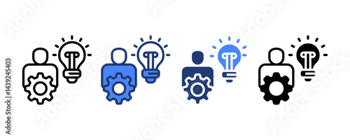 Self Devlopment Icon set multiple style collection