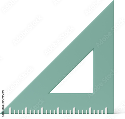 green triangular ruler