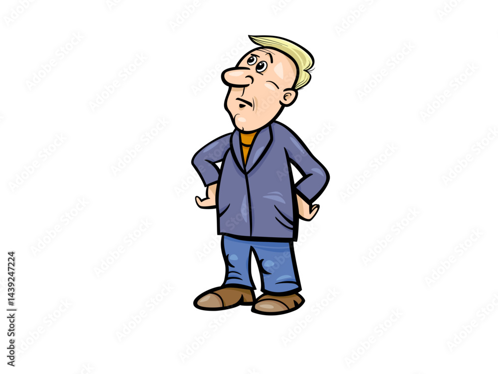 Cartoon Man Pondering Decisions Thoughts Ideas And Introspection Concept Cartoon Man Pondering Decisions Thoughts Ideas And Introspection Concept
