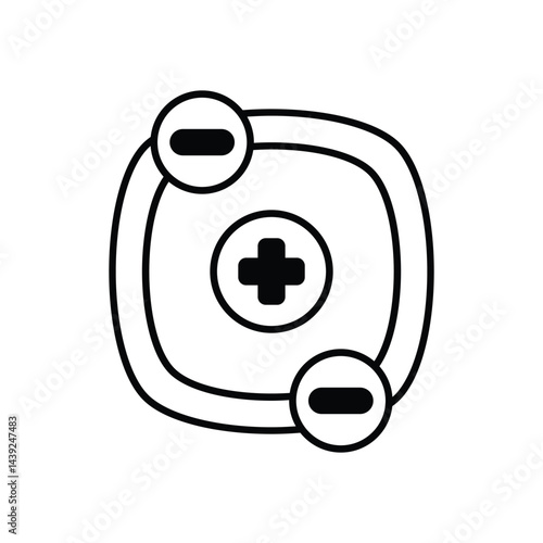 Proton icon vector stock illustration