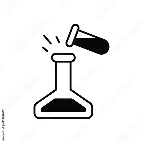 Chemical Experiment icon vector stock illustration