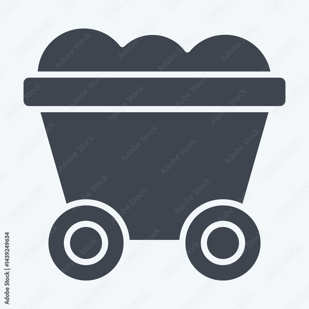 Icon Coal. related to Industry symbol. glyph style. design editable Icon Coal. related to Industry symbol. glyph style. design editable