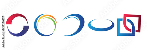 Circle abstract, logo, global, abstract, business, company, corporation, infinity, Set of round icon symbol vector design. sphere circle abstract logo