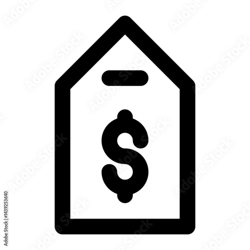price tag line icon.