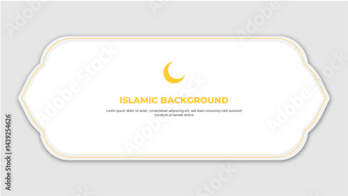 yellow Islamic pattern banners background set