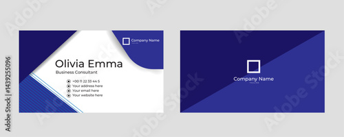 Minimal abstract business card template design