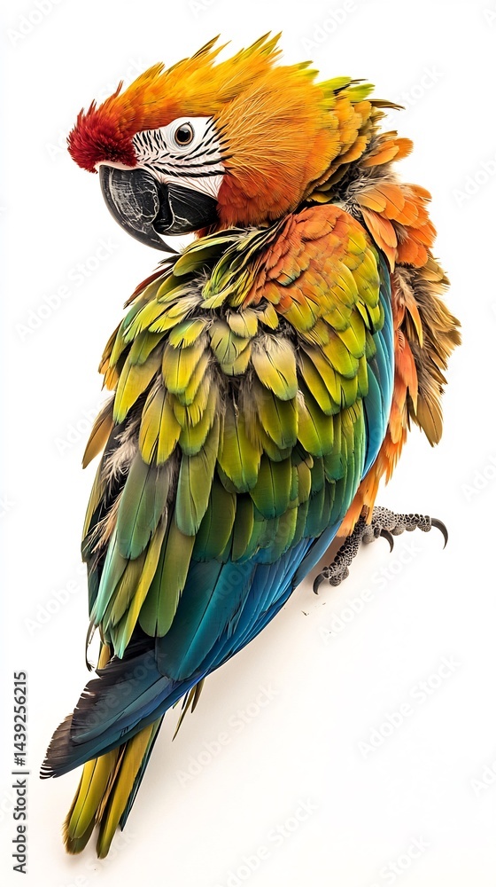 Obraz premium exotic parrot species isolated on white background