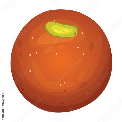 indian traditional sweet gulab jamun. Vector illustration
