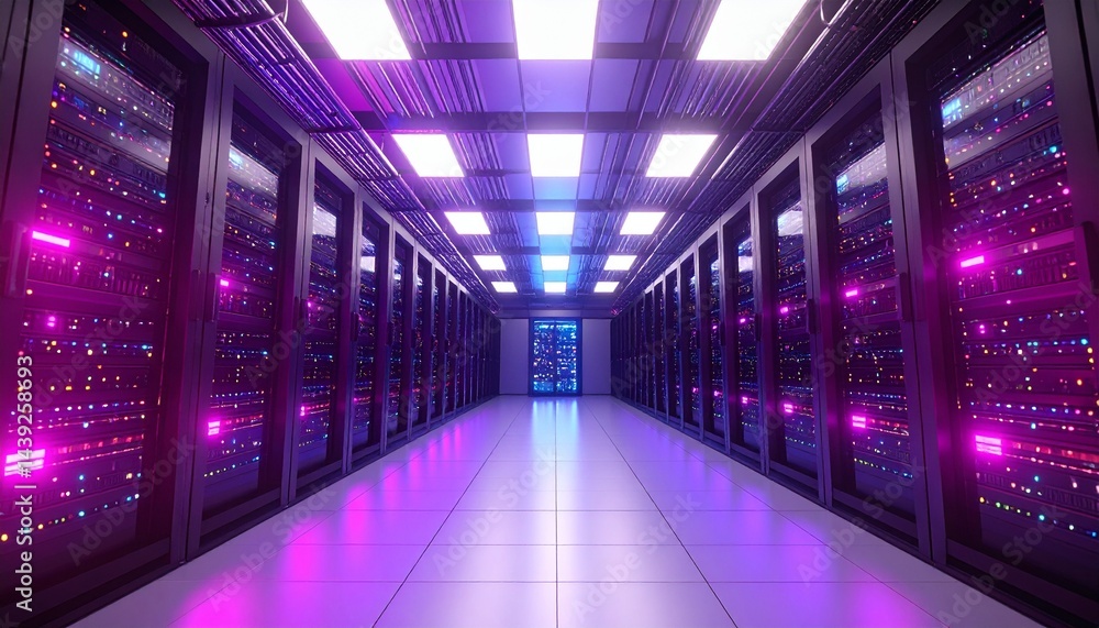 Cyberpunk design elevates the server room experience. Cyberpunk design elevates the server room experience.