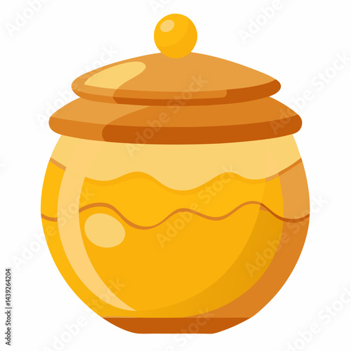 honey jar vector  on white background