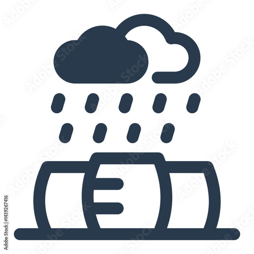 Rainwater Harvesting System with Clouds